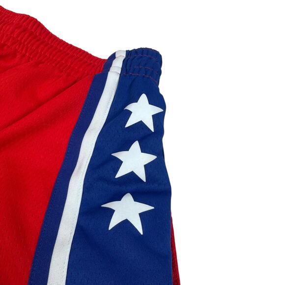 Nike Engineered NBA Philadelphia 76ers Basketball Shorts Mens Medium 34 Red Blue - Picture 3 of 11